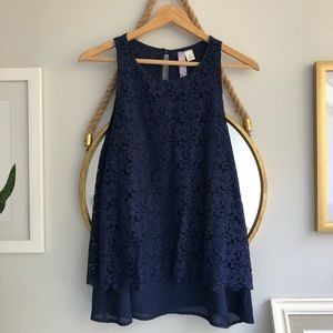 Navy blue blouse